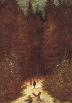 Caspar David Friedrich Chasseur in the Forest (mk10 oil painting picture